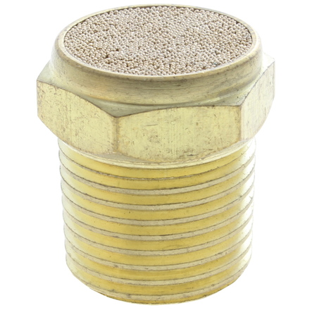 ADVANCED TECHNOLOGY PRODUCTS Muffler, Brass Wire Mesh, 1/8" Male NPT BWM-01